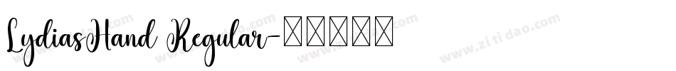 LydiasHand Regular字体转换